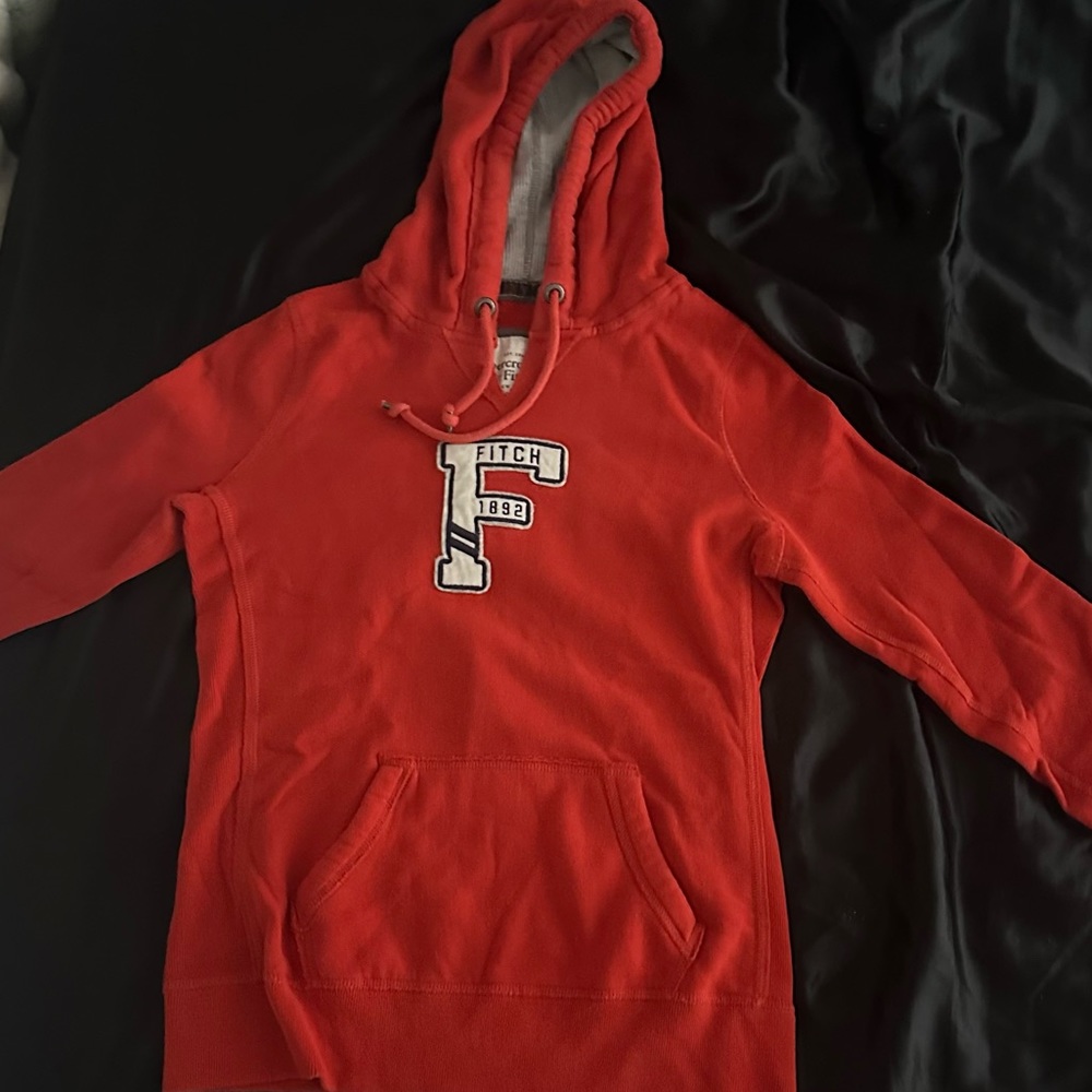 Abercrombie & Fitch Women's Red Hoodie 1982